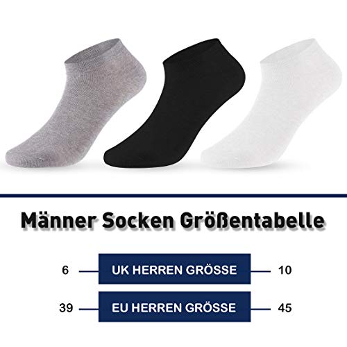 Caudblor 9 pares Calcetines Hombres Mujer Algodon Casual Calcetines Corto tobilleros 37-41/39-45, Negro/Gris/Blanco (Multicolor, MEN) Caudblor 9 pares Calcetines Hombres Mujer Algodon Casual Calcetines Corto tobilleros 37-41/39-45, Negro/Gris/Blanco (Multicolor, MEN)