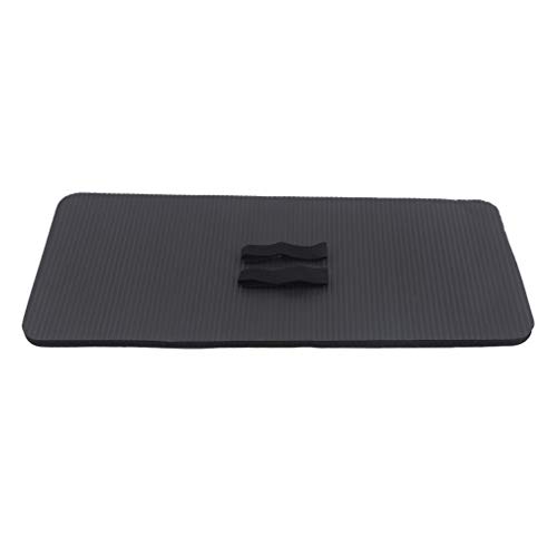 CAVIVI - Esterilla antideslizante de espuma extra gruesa con bordes para practicar yoga, fitnes, color negro, tamaño As description CAVIVI - Esterilla antideslizante de espuma extra gruesa con bordes para practicar yoga, fitnes, color negro, tamaño As description