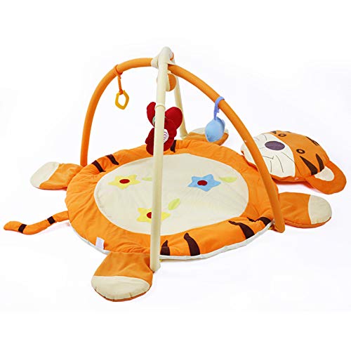 CBJ Baby Playmat Activity Gym Tiger Baby Gym Actividad de Peluche de Juguete Alfombra de Arrastre Manta de Juego,Orange