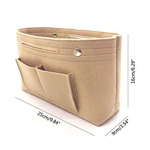 CCEKD Bolsa de Almacenamiento Bolso del Organizador del Bolso del Inserto de Las Mujeres Bolso del Organizador del Forro del Fieltro Bolsos Ocasionales del almacenaje casero del Viaje, Caqui CCEKD Bolsa de Almacenamiento Bolso del Organizador del Bolso del Inserto de Las Mujeres Bolso del Organizador del Forro del Fieltro Bolsos Ocasionales del almacenaje casero del Viaje, Caqui
