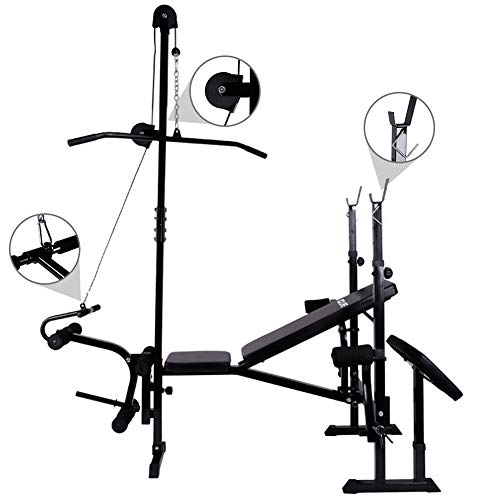 CCLIFE Banco de Pesas Banco de musculación PRES Banco Banco de Entrenamiento Ajustable 126/178/217 cm CCLIFE Banco de Pesas Banco de musculación PRES Banco Banco de Entrenamiento Ajustable 126/178/217 cm