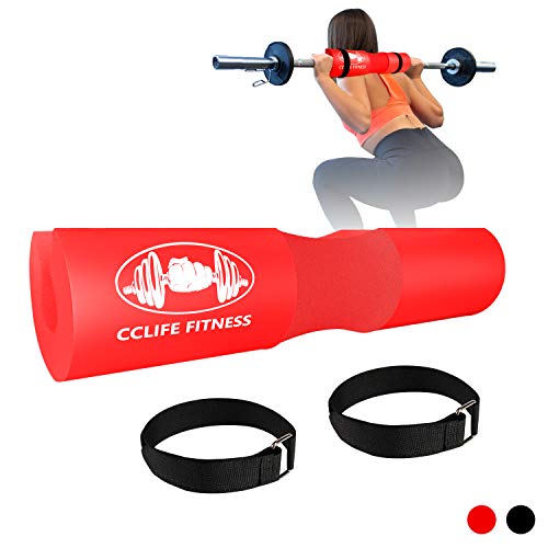 CCLIFE Barbell Squat Pad Protectora del Espalda Barbell scuad Almohadilla de protección ergonómica Avanzada para Cuello y Hombros para Sentadillas, Color:DNKPS001A0000rot