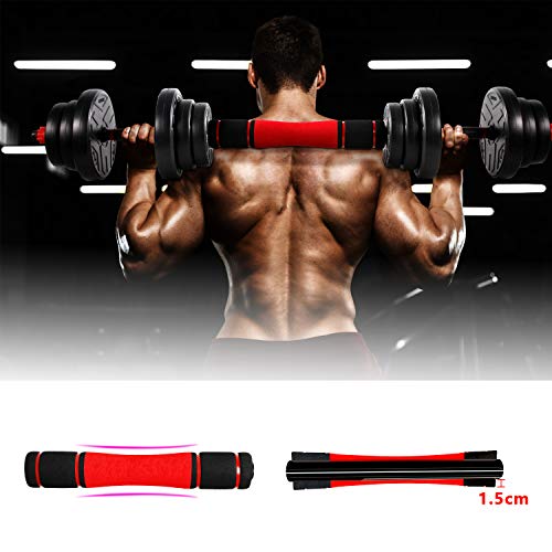 CCLIFE Mancuernas Ajustables con Pesas Barra y Discos 20/30 / 40KG Mancuernas 2en1, Color:2 x 10 KG,Negra,con Barra CCLIFE Mancuernas Ajustables con Pesas Barra y Discos 20/30 / 40KG Mancuernas 2en1, Color:2 x 10 KG,Negra,con Barra