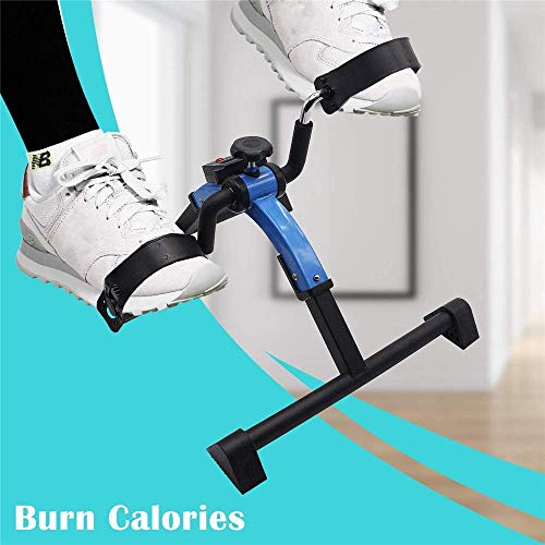 CCLLA Ejercitador de Pedal Plegable Fuerte para Ejercicios de recuperación de Rodilla y Pierna con Monitor LCD Equipo de Entrenamiento de rehabilitación para Hombre y Mujer*1