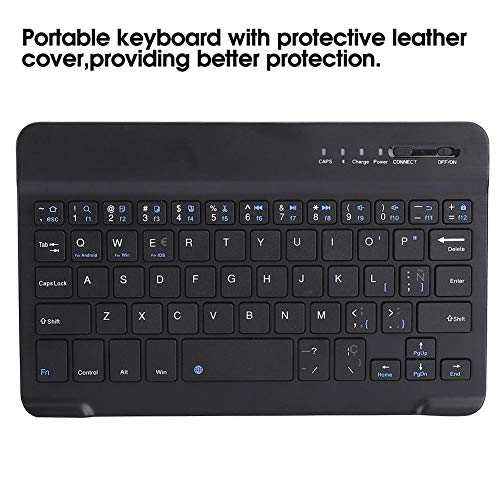 Ccylez Funda con Teclado en español para teléfono móvil, Teclado Bluetooth Universal en español e inglés, Teclado con Funda Protectora de Cuero Bluetooth inalámbrico ultradelgado