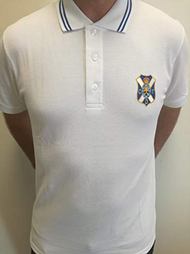 CD Tenerife POLTNRF Polo, Unisex Adulto, Blanco, S CD Tenerife POLTNRF Polo, Unisex Adulto, Blanco, S