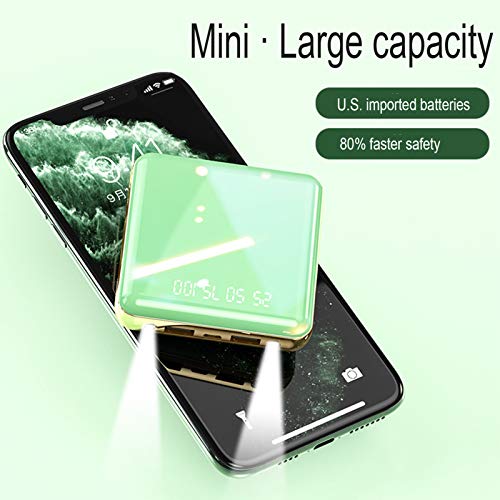 CDBK Mini Power Bank Cargador Portátil El Más Pequeño Y Liviano Alta Capacidad con Pantalla LED Paquete De Batería Externa De 2 Puertos Compatible Lleva 2 Linternas,8000mAh CDBK Mini Power Bank Cargador Portátil El Más Pequeño Y Liviano Alta Capacidad con Pantalla LED Paquete De Batería Externa De 2 Puertos Compatible Lleva 2 Linternas,8000mAh