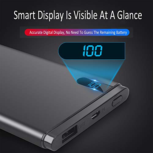 CDBK Power Bank 10000Mah Ultradelgado Batería Externa Móvil Cargador Móvil Portátil Cargador Movil Portátil con Pantalla LED Baterías Externas para Móviles Tabletas Y Más,Negro CDBK Power Bank 10000Mah Ultradelgado Batería Externa Móvil Cargador Móvil Portátil Cargador Movil Portátil con Pantalla LED Baterías Externas para Móviles Tabletas Y Más,Negro