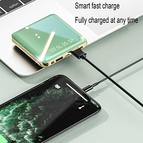 CDBK Powerbank Mini Batería Externa Portátil con Salida Dual De 5V / 2.0A, Práctico Banco De Energía con Display A LED, Batería Externa Ligera para iPhone, Samsung Galaxy, iPad, Huawei,10000mAh