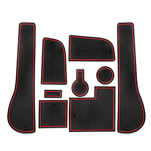 CDEFG para Golf 7 R GTD GTI GTE Coche Accesorios Antideslizante Copa Mats Anti Slip Puerta Ranura de Acceso Kit de la Estera del cojín de la Ranura decoración de Interiores (Rojo)