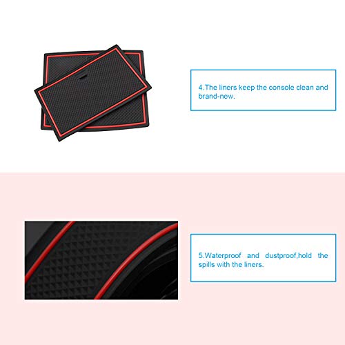 CDEFG para Seat Ibiza/Arona Coche Accesorios Antideslizante Copa Mats Anti Slip Puerta Ranura de Acceso Kit de la Estera del cojín de la Ranura decoración de Interiores