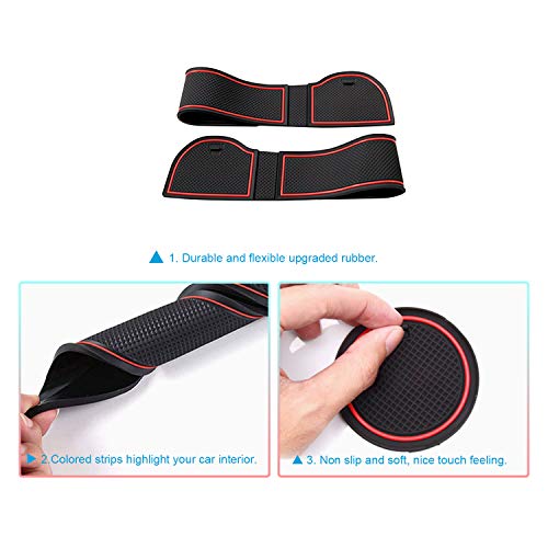 CDEFG para Seat Ibiza/Arona Coche Accesorios Antideslizante Copa Mats Anti Slip Puerta Ranura de Acceso Kit de la Estera del cojín de la Ranura decoración de Interiores