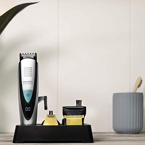 Cecotec afeitadora Bamba PrecisionCare Multigrooming Pro. Multifunción 5 en 1,waterproof, batería de litio,cuchillas de revestimiento de titanio,pantalla digital,13 ajustes de longitud,6 peines Cecotec afeitadora Bamba PrecisionCare Multigrooming Pro. Multifunción 5 en 1,waterproof, batería de litio,cuchillas de revestimiento de titanio,pantalla digital,13 ajustes de longitud,6 peines