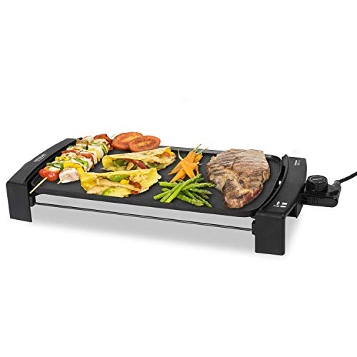 Cecotec Black&Water 2500 - Plancha de Asar, Grill Eléctrico, Revestimiento Antiadherente, Bandeja Recogegrasas, Temperatura Ajustable, Apta para Limpieza Lavavajillas Cecotec Black&Water 2500 - Plancha de Asar, Grill Eléctrico, Revestimiento Antiadherente, Bandeja Recogegrasas, Temperatura Ajustable, Apta para Limpieza Lavavajillas