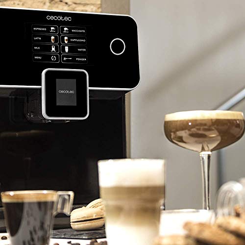 Cecotec Cafetera Automática Power Matic-ccino 8000 Touch. Depósito de leche, Pantalla Táctil interactiva, Prepara Cappuccino, Café Personalizable, Tecnología ForceAroma 19 bares de presión