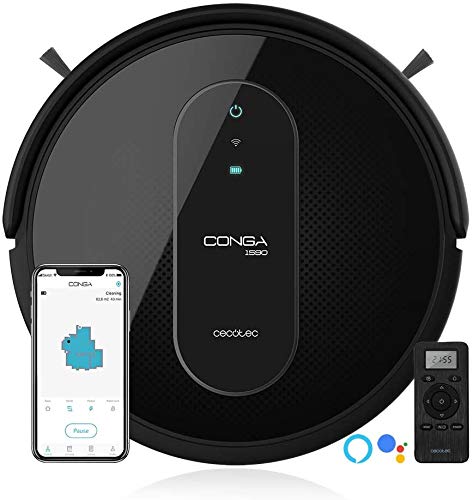 Cecotec Conga Serie 1390 Robot Aspirador 4 En 1, Navegación Inteligente Y Ordenada Itech Gyro, 7 Modos De Limpieza Con Muro Magnético, 3 Niveles De Fregado, 45 W, <64 dB, Plástico, Negro Cecotec Conga Serie 1390 Robot Aspirador 4 En 1, Navegación Inteligente Y Ordenada Itech Gyro, 7 Modos De Limpieza Con Muro Magnético, 3 Niveles De Fregado, 45 W, <64 dB, Plástico, Negro