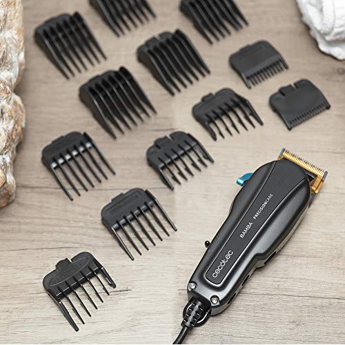 Cecotec Cortapelos Bamba PrecisionCare Pro Clipper Titanium,con cable profesional,cuchillas con recubrimiento de titanio con 12 peines. Cecotec Cortapelos Bamba PrecisionCare Pro Clipper Titanium,con cable profesional,cuchillas con recubrimiento de titanio con 12 peines.