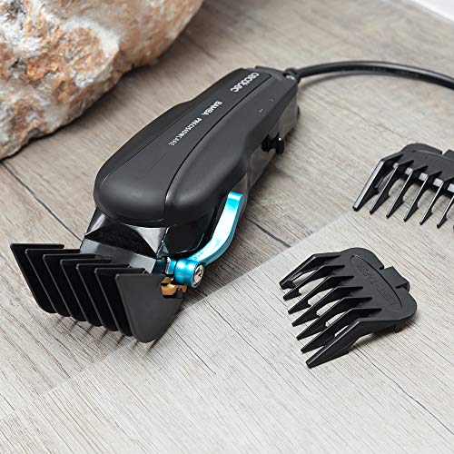 Cecotec Cortapelos Bamba PrecisionCare Pro Clipper Titanium,con cable profesional,cuchillas con recubrimiento de titanio con 12 peines. Cecotec Cortapelos Bamba PrecisionCare Pro Clipper Titanium,con cable profesional,cuchillas con recubrimiento de titanio con 12 peines.
