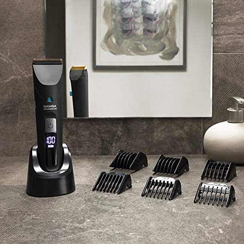 Cecotec Cortapelos Bamba PrecisionCare Wet&Dry. Cuchillas acero inoxidable, batería de litio, autonomía hasta 120 min, longitudes 0,5-30 mm,8 peines,pantalla LED,cuchillas lavables Cecotec Cortapelos Bamba PrecisionCare Wet&Dry. Cuchillas acero inoxidable, batería de litio, autonomía hasta 120 min, longitudes 0,5-30 mm,8 peines,pantalla LED,cuchillas lavables
