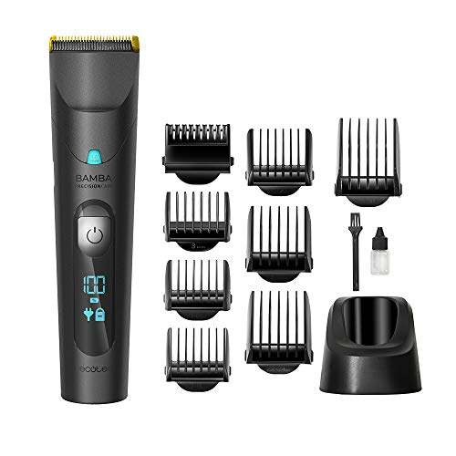 Cecotec Cortapelos Bamba PrecisionCare Wet&Dry. Cuchillas acero inoxidable, batería de litio, autonomía hasta 120 min, longitudes 0,5-30 mm,8 peines,pantalla LED,cuchillas lavables Cecotec Cortapelos Bamba PrecisionCare Wet&Dry. Cuchillas acero inoxidable, batería de litio, autonomía hasta 120 min, longitudes 0,5-30 mm,8 peines,pantalla LED,cuchillas lavables