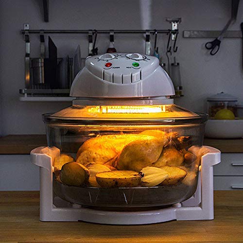 Cecotec Horno Conveccion Sobremesa Horno Combi Grill. Multifunción, Temperatura hasta 250ºC, Temporizador 60 minutos, Aro extensor de Capacidad (19l), 1300 W