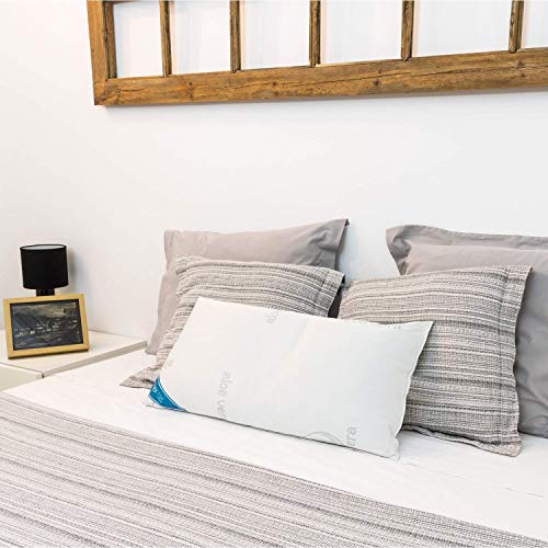Cecotec Pack de 2 Almohadas de 70cm Fabricada con Copos viscoelásticos 100% Cecotec Pack de 2 Almohadas de 70cm Fabricada con Copos viscoelásticos 100%