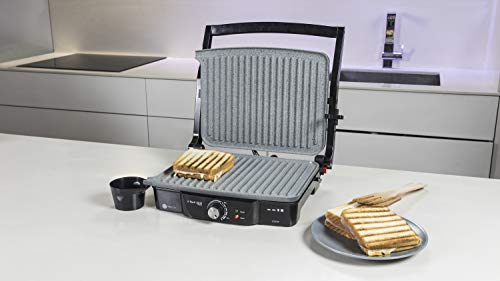 Cecotec Parrilla eléctrica Rock'nGrill 2000. Revestimiento Antiadherente RockStone, Apertura 180º, Adaptable en Altura, Superficie de cocinado 30 x 23.5 cm, 2000 W, Acero Inoxidable y Plástico Cecotec Parrilla eléctrica Rock'nGrill 2000. Revestimiento Antiadherente RockStone, Apertura 180º, Adaptable en Altura, Superficie de cocinado 30 x 23.5 cm, 2000 W, Acero Inoxidable y Plástico