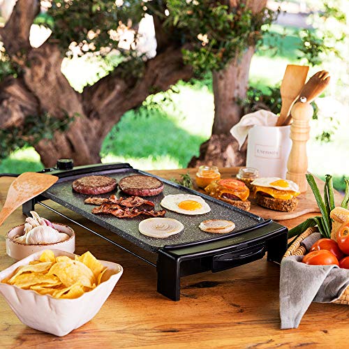 Cecotec Plancha eléctrica Tasty &Grill 3000 RockWater, 2600 W, revestimiento de piedra RockStone, resistencia en forma de E, termostato ajustable y apto para lavavajillas. Cecotec Plancha eléctrica Tasty &Grill 3000 RockWater, 2600 W, revestimiento de piedra RockStone, resistencia en forma de E, termostato ajustable y apto para lavavajillas.