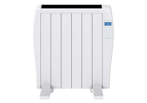 Cecotec Radiador Eléctrico Bajo Consumo Ready Warm 1200 Thermal 6 Elementos, 900 W, De pared o pie, 3 Modos, Temporizador, Mando a Distancia, Pantalla LED, Protección sobrecalentamiento, Ultrafino