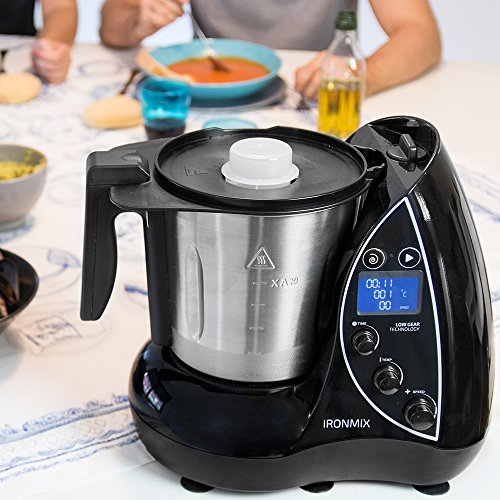 Cecotec Robot de Cocina Multifunción IronMix. Capacidad de 3,3l, Temperatura hasta 120ºC, 12 Velocidades + Turbo, Programable hasta 60 min, Incluye Recetario, 1500W 46x33x52cm Cecotec Robot de Cocina Multifunción IronMix. Capacidad de 3,3l, Temperatura hasta 120ºC, 12 Velocidades + Turbo, Programable hasta 60 min, Incluye Recetario, 1500W 46x33x52cm