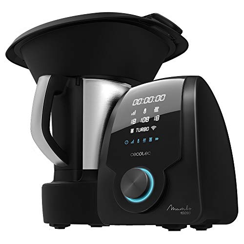 Cecotec Robot de Cocina Multifunción Mambo 10090, App, Cuchara MamboMix, Jarra Habana con revestimiento cerámico, 30 Funciones, Jarra de acero inox 3,3l apta para lavavajillas, Báscula incorporada Cecotec Robot de Cocina Multifunción Mambo 10090, App, Cuchara MamboMix, Jarra Habana con revestimiento cerámico, 30 Funciones, Jarra de acero inox 3,3l apta para lavavajillas, Báscula incorporada