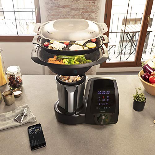 Cecotec Robot de Cocina Multifunción Mambo 10090, App, Cuchara MamboMix, Jarra Habana con revestimiento cerámico, 30 Funciones, Jarra de acero inox 3,3l apta para lavavajillas, Báscula incorporada Cecotec Robot de Cocina Multifunción Mambo 10090, App, Cuchara MamboMix, Jarra Habana con revestimiento cerámico, 30 Funciones, Jarra de acero inox 3,3l apta para lavavajillas, Báscula incorporada