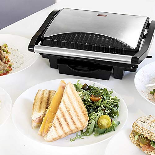 Cecotec Rock'nGrill 1000 - Parrilla Eléctrica, Revestimiento Antiadherente RockStone, 1000 W, cajetín recogegrasas, 25.5 x 29.5 x 10 cm, color Acero/ Negro Cecotec Rock'nGrill 1000 - Parrilla Eléctrica, Revestimiento Antiadherente RockStone, 1000 W, cajetín recogegrasas, 25.5 x 29.5 x 10 cm, color Acero/ Negro