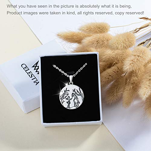 CELESTIA El Caballo y su Chica Collares de Plata de Ley 925, Caballo Tallado Insignia Colgante para Mujeres Niñas, Regalos de Joyería Fina para Amantes Ecuestres Amantes de los Caballos CELESTIA El Caballo y su Chica Collares de Plata de Ley 925, Caballo Tallado Insignia Colgante para Mujeres Niñas, Regalos de Joyería Fina para Amantes Ecuestres Amantes de los Caballos