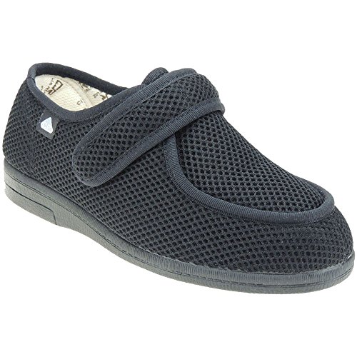 CELIARUIZ Wallaby-REJ Zapatilla Wallaby Rejilla Extra Ancho Especial Antibacteriana Sanitized Diabéticos Posoperatorio Velcro Hombre Mujer Unisex Negro Talla 41