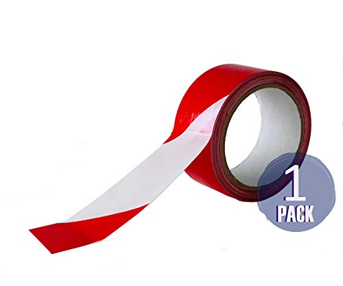 CELLOFIX Cinta adhesiva señalización Blanco/Rojo 48 mm x132 metros CELLOFIX Cinta adhesiva señalización Blanco/Rojo 48 mm x132 metros