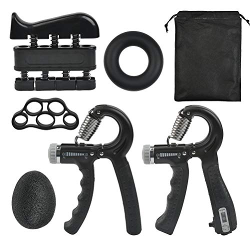 CENBEN 6pcs Juego de Fortalecedores de Mano Ejercitador de Mano de Muñeca para Entrenamiento de Mejorar Múscula Contando Fortalecedores de Mano Fortalecedores de Agarre de Mano