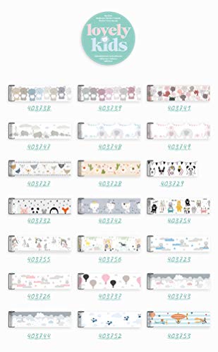 Cenefa adhesiva para habitación infantil, diseño de bailarina, color rosa, blanco y negro Cenefa adhesiva para habitación infantil, diseño de bailarina, color rosa, blanco y negro