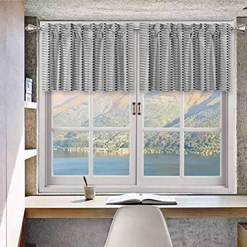 Cenefa de cortina con bloqueo UV, patrón mínimo con formas ovaladas inclinadas, contornos elípticos alargados, juego de 2, 42 x 36 pulgadas para habitación de niños Cenefa de cortina con bloqueo UV, patrón mínimo con formas ovaladas inclinadas, contornos elípticos alargados, juego de 2, 42 x 36 pulgadas para habitación de niños
