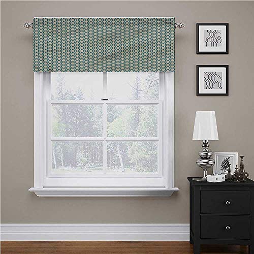 Cenefa de ventana abstracta, líneas elípticas verticales aisladas, ideal para el baño y el presupuesto, 54 x 18 pulgadas Cenefa de ventana abstracta, líneas elípticas verticales aisladas, ideal para el baño y el presupuesto, 54 x 18 pulgadas