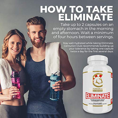Centurion Club Nutrition Eliminate Suplemento Termogénico del Sistema de Control de Peso - 120 Cápsulas (60 porciones) Centurion Club Nutrition Eliminate Suplemento Termogénico del Sistema de Control de Peso - 120 Cápsulas (60 porciones)