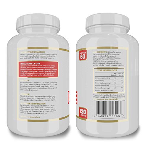Centurion Club Nutrition Eliminate Suplemento Termogénico del Sistema de Control de Peso - 120 Cápsulas (60 porciones) Centurion Club Nutrition Eliminate Suplemento Termogénico del Sistema de Control de Peso - 120 Cápsulas (60 porciones)