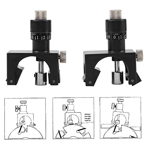 Cepilladora De Madera Cuchillas De Cepilladora BiuZi, 2 Piezas Plantilla de Ajuste de Cuchillas de Cepilladora de Acero Imán Microajustable Ajustable Cuchilla de Cuchillas con Caja de Madera