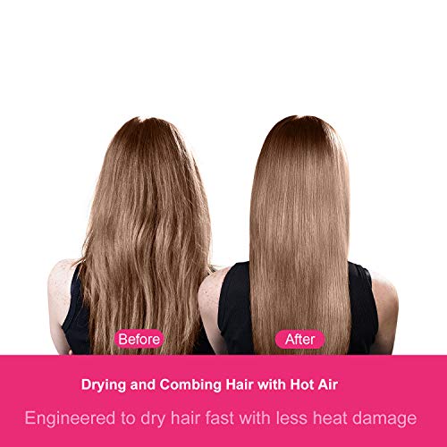 Cepillo de Aire Caliente Secado Rápido Secador de Pelo Chignon Cepillo Alisador de Pelo Versión Mejorada Secador de Cabello Secadora Pelo 1000W Ion Negativo Voluminizador Peine Cepillo de Aire Caliente Secado Rápido Secador de Pelo Chignon Cepillo Alisador de Pelo Versión Mejorada Secador de Cabello Secadora Pelo 1000W Ion Negativo Voluminizador Peine