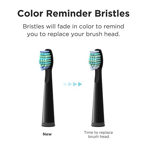 Cepillo Electrico Dientes-Fairywill D7 Cepillo Dientes Sonico con 5 Modos de Cepillado, Carga 4 Horas por 30 Días, 3 Recambio Cabezales, IPX7 Impermeable Negro Cepillo Electrico Dientes-Fairywill D7 Cepillo Dientes Sonico con 5 Modos de Cepillado, Carga 4 Horas por 30 Días, 3 Recambio Cabezales, IPX7 Impermeable Negro