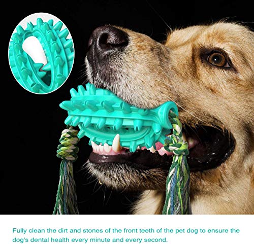 Cepillos de Dientes para Perros, Juguetes para limpiar los Dientes de los Perros, el Caucho Resistente a las Mordeduras y el hilo de Algodón Natural Promueven la salud bucal y Mantienen la Frescura