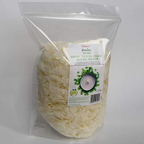 Cera de soja premium de Materialix - distintos tamaños - cera de soja natural ecológica para fabricar velas (2kg) Cera de soja premium de Materialix - distintos tamaños - cera de soja natural ecológica para fabricar velas (2kg)