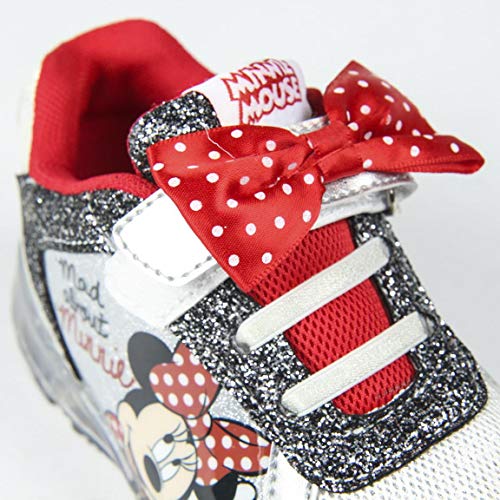 CERDÁ LIFE'S LITTLE MOMENTS Cerdá-Zapatilla con Luces Minnie Mouse de Color Plateado, Niñas, 28 EU CERDÁ LIFE'S LITTLE MOMENTS Cerdá-Zapatilla con Luces Minnie Mouse de Color Plateado, Niñas, 28 EU