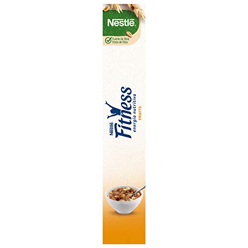 Cereales NESTLÉ Fitness Fruits - Copos de trigo integral, arroz y avena integral tostados con frutas - 1 paquete de cereales de 375g Cereales NESTLÉ Fitness Fruits - Copos de trigo integral, arroz y avena integral tostados con frutas - 1 paquete de cereales de 375g