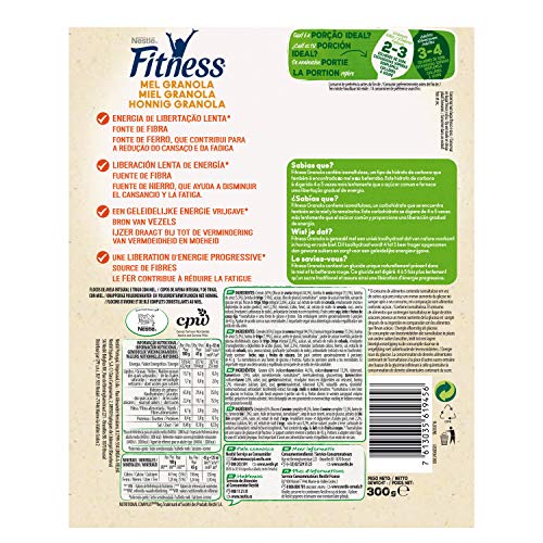 Cereales Nestlé Fitness granola - Copos de avena integral y trigo con miel - 7 paquetes x 300 g Cereales Nestlé Fitness granola - Copos de avena integral y trigo con miel - 7 paquetes x 300 g